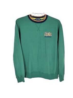 Chubbies Medium Green Crewneck Sweatshirt Skys Out Thighs Out Retro Beach resort